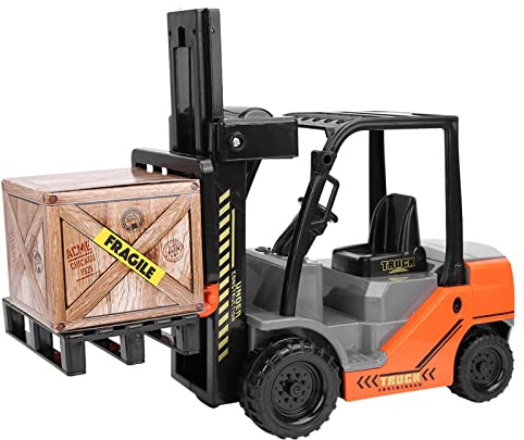 Zhangpu Carrelli Elevatori a Forca in Scala 1:12 Modello Giocattolo Carrelli Elevatori a Inerzia Giocattolo Regalo con Scatola per Pallet in Miniatura Carino Veicoli per Casa delle Bambole