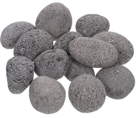 Lurrose Pietre di Lava Vulcanica Naturali Riutilizzabili 3-5 Cm per Braciere e Caminetto da Esterno, Rocce Refrattarie per Riscaldatore da Patio e Decorazione Giardino, Sacco 1 kg
