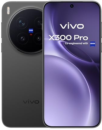 Vivo X300 Pro Móvil 5G, 16GB + 512GB, Pantalla Plana de 6,78, cámara con teleobjetivo ZEISS APO de 200MP, procesador MediaTek Dimensity 9500, IP68 e IP69, Smartphone Android 16, 4 años de garantía
