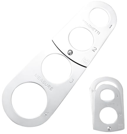 Misuratore per spaghetti, 18,5 x 6 x 1 cm, pieghevole, in acciaio, per spaghetti precisi, gadget per il controllo delle porzioni, strumento di misurazione pieghevole per cucina, strumenti di
