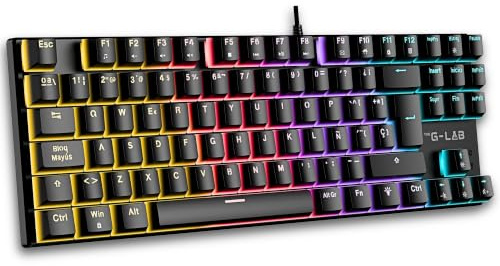 The G-Lab KEYZ Mercury EX - Teclado Mecanico Gaming TKL RGB Con Cable QWERTY Con Ñ