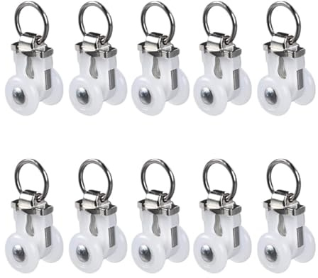 Pulegge for binari for tende in lega di alluminio, guide for binari for tende, resistenti(10 PCS)
