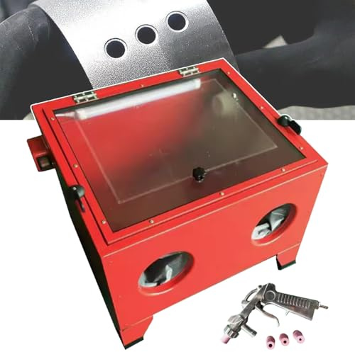 Sabbiatrice portatile con illuminazione a LED, interruttore one-touch e 4 ugelli, grande capacità per una rimozione efficiente della vernice e della ruggine