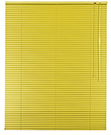 Original Easy-Shadow Aluminium Jalousie Jalousette Breite 230 x 160 cm Höhe in Farbe gelb - Bedienseite rechts - Fensterjalousie Jalousien Alu-Jalousien Alu-Jalousetten Fenster Rollo Lamellenbreite 25 mm Lamellen / Maßanfertigung