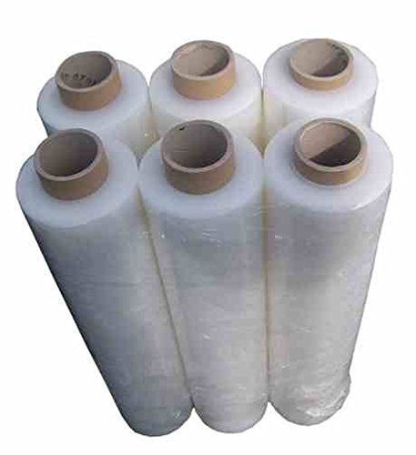 6 Rollen Stretchfolie Wickelfolie transparent 500 mm x 300 m - 23 mµ - 150 m²