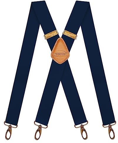 MENDENG Suspenders for Men Vintage 4 Swivel Hook Adjustable Braces Groomsmen