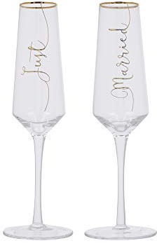 Creative Tops C000253 Just Married Flûtes à champagne en cristal
