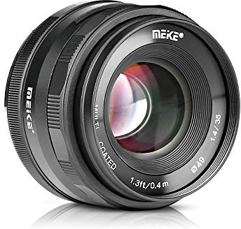 Meike Obiettivo 35 mm F/1.4 a messa a fuoco manuale a grande apertura compatibile con Fuji
