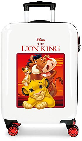 Disney The Lion King Maleta de Cabina Rojo 37x55x20 cms Rígida ABS Cierre combinación 34L 2,6Kgs 4 Ruedas Dobles Equipaje de Mano