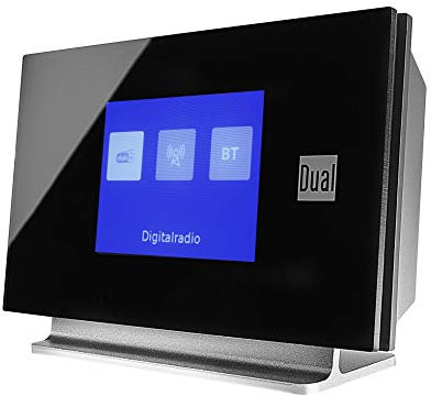 Dual DAB 3 A - Adattatore radio digitale con telecomando (display TFT, DAB(+)/sintonizzatore FM, Bluetooth, AUX-IN), colore: Nero