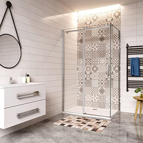 AICAit Box doccia porta doccia scorrevole ( 120x70x195cm)