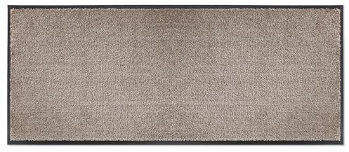Rutschfeste Türmatte waschbar Innen - Taupe 67 x 150 cm (Rechteckig) | Strapazierfähig Fußmatte Innenbereich Schmutzfangmatte pflegeleicht Sauberlaufmatte robust Fussmatte Eingangsbereich Haustür