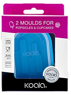 Koala Spain Moldes de Silicona para Helados o Bizcochos, Polos Apilables con Tapa (2 Unidades)