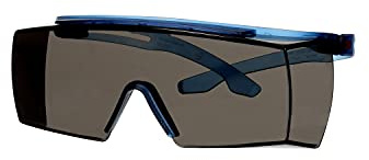 3M SecureFit 3700 Overspectacles, Blue Temples, Scotchgard Anti-Fog (K&N), Grey Lens, SF3702SGAF-BLU-EU
