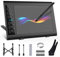 XOPPOX Tavoletta grafica da disegno 25,4 x 15,4 cm, grande area attiva con 8192 livelli di penna senza batteria e 12 tasti di scelta rapida, compatibile con PC/Mac/Android OS per pittura, design e