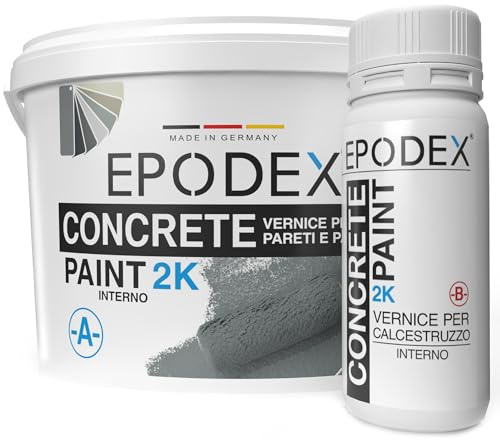 EPODEX 2K Betonfarbe, Bodenfarbe - 1,8kg - Pastellorange | 2K Epoxidharz Bodenbeschichtung, Garagenbodenbeschichtung, Keller, Garage, Werkstatt, wasserfest, Innen-4,5m² für 2 Anstriche