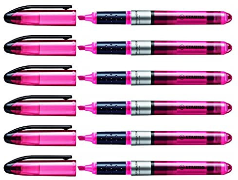 STABILO Set di 6 evidenziatori NAVIGATOR tascabile Pte smussato rosa