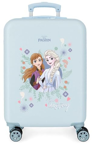 Disney Frozen Own your destiny Kabinenkoffer Blau 38 x 55 x 20 cm Steifes ABS Seitenkombinationsschloss 32 L 2 kg 4 Doppelräder Handgepäck