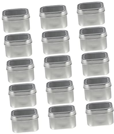 HOOTNEE Lattina Contenitori Coperchio Lattine Da 8 Once Lattine Quadrate in Metallo Fabbricazione Di Candele