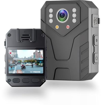 WiFi Body Camera, 4K Ultra HD Body Cam with Audio and Video Recording, Police Body Worn Camera for Law Enforcement, Waterproof Shockproof Night Vision Action Camera