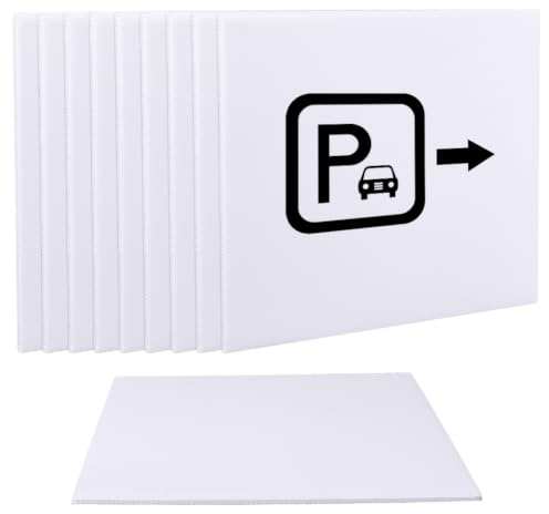 NBEADS 10 st räfflade kartongark, 40,2 x 30,2 cm 4 mm fyrkantig vågad panel, plastkorrugerade rektangulära gjutna ark av plast, för konstruktion, fotomodeller, vit