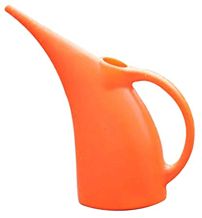 Regadera resistente y respetuosa con el medio ambiente, para plantas de interior y exterior, 2 L, 3 L, naranja y verde, para niños, bonsái, suculentas, jardín, boquilla larga de metal, 1 galón Ju - 2L