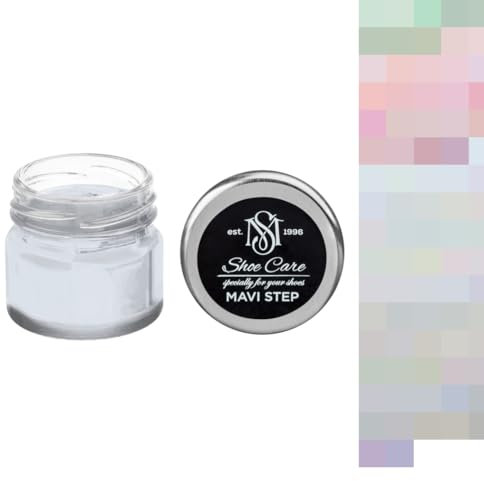 MAVI Step ESL07 Silbercremefarbe für Wildleder und Nubuk, Silberfarbcreme, individuelle Farbabstimmung