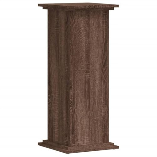vidaXL Växtställ brun ek 33x33x80 cm konstruerat trä, blomsterställ, kruktställ, växtställ inomhus, blomkrukställ, krukväxtställ, växtbord