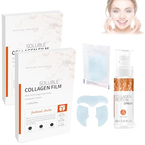 Generic Skinifyx Hydrolyzed Collagen Patches,Skinifyx Collagen Patches,Collagen Hydrating Face Mask,Korean Soluble Collagen Film,Skinifyx Patches with Spray,Highprime Collagen Film For Face (2set)