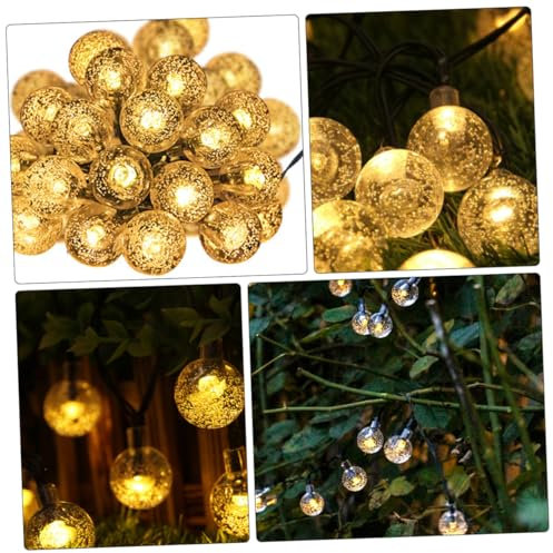 Artibetter Solar Led Lichterkette Outdoor Lampe Energiesparend Für Balkon Garten Warme Romantische Atmosphäre Lichtempfindlich Normallicht Blinken Modus