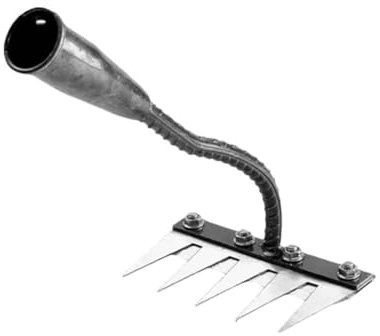 Râteau de désherbage de jardin en acier au carbone, râteau de jardin en métal très résistant, râteau en fer pour le jardinage, le désherbage, le râteau et le déchaumage