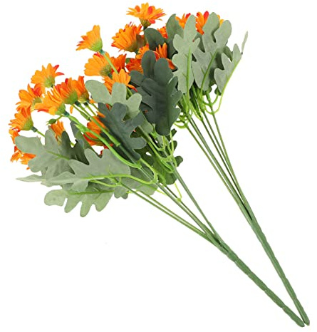 IMIKEYA Bouquet Fiore Artificiale 2 Pezzi Fiore di Margherita Simulato per Decorazioni Raffinato e Leggero