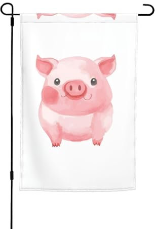 Gartenflagge mit schönem rosa Schwein, 30,5 x 45,7 cm, für den Hof, Gartendekoration