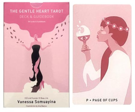 The Gentle Heart Tarot, Tarot Deck Cards, Portable 78-Card Deck, Mysterious Tarot Deck, Psychological Oracle Deck, Cards for Future Insight, Past and Future Tarot Cards, Tarot Cards for Divination