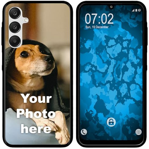 PhoneNatic personalisierte Handyhülle für Samsung Galaxy A26 Custom Case Schwarz zum selbst gestalten mit eigenem Foto Bild Text individuell