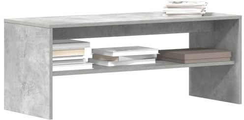 Rantry Mobile Porta TV Grigio Cemento 100x40x40cm in Legno Multistrato, Mobile Porta TV Mobiletto Basso per TV per Tavolino da Salotto Industriale Supporto TV Soggiorno