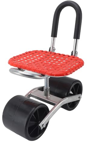 Luocute Rollender Gartenhocker, Gartenarbeitssitz mit Rädern, Verstellbarer Gartenwagen für Außenpackungsfeldweinungen, Pflanzung, Mobiler Werkzeughocker für Effiziente Arbeitsergebnisse