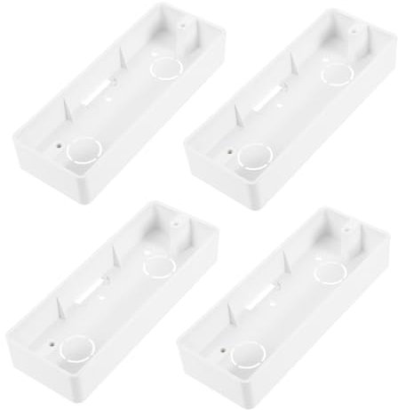 TEHAUX Pvc Electrical Boxes 4pcs Socket Base Case for Easy Install Wall Switches Socket Extensions