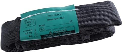 Black Spanset 6ft Polyester Round Sling Lifting Straps for Aerial Hoop Lyra Circus Perform Rigging or Strage Light Video Use (02 Green - Vertical Capacity 5,300 lbs, 6FT)