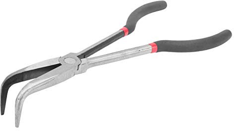 Pince d'extraction de vis, pince coupante, pince à bec effilé de 11 pouces avec 90 outils de réparation à bec courbé for bricolage Ho La poignée est fabriquée à partir de plastique visqueux Le sol est