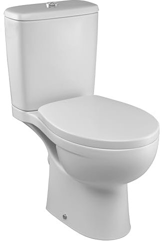 JACOB DELAFON WC Inodoro completo a suelo Salida vertical Alimentación fondo Incluye inodoro, cisterna reversible, asiento descenso progresivo y fijaciones Doble descarga 2,6/4 l LIMA E40026-00