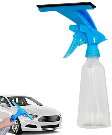 Escobilla de limpieza de ventanas con botella de spray | Cepillo limpiador de herramientas de lavado resistente, limpiaparabrisas multiusos para el hogar, comercial y exterior