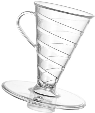 Filtro de café funcional grande en forma de V, diseño de cono resistente para una excelente extracción de cerveza, uso en casa y oficina, filtro de café en espiral