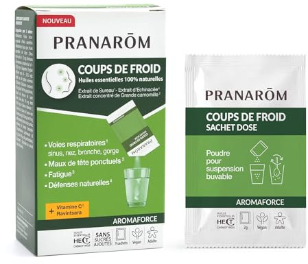 Pranarôm - Aromaforce Sachet Coups de froid - Vitamine C Ravintsara - 9 sachets