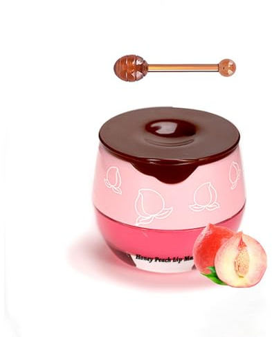 Honey Balm läppmask & läppsömnmask Set - Honeybalm Original läppbalsam för torra, spruckna läppar, Minskar läpprynkor och ger intensiv fukt (#Päron, 5,5 g)