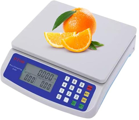 Báscula de cocina digital con retroiluminación, báscula de precisión de capacidad máxima de 66 libras, conversión de KG y LBS para carne y verduras en tiendas restaurantes