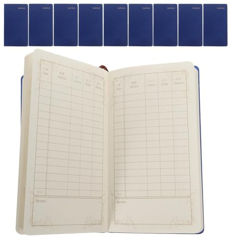 TOVINANNA Quaderno di Pianificazione del Budget A6 Blu Set da 10 Pezzi – Pianificatore di Gestione Finanziaria Personale e Familiare Taccuino Portatile per Monitoraggio Spese e Analisi