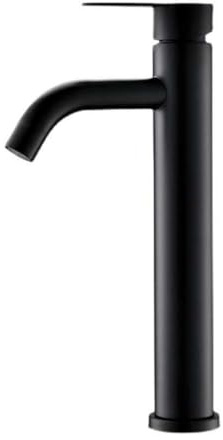 FACAIIO Rubinetto miscelatore da bagno nero opaco con leva singola, in acciaio inox, 34 cm