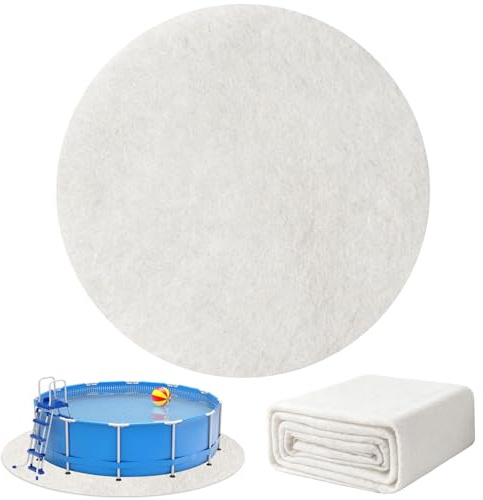 Hot Tub Mat Pool Mats Protective Floor 12Ft Round Liner Pad Pools Ground Geotextile Protector Non-Slip Underlay 370cm Round, Floor Protection Mat, Building Protection Mat, Prevents Holes