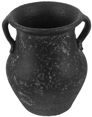 TOYANDONA Portautensili Rustico in Ceramica 7,2 Pollici, Barattolo Porta Posate Vintage per Cucchiai, Forchette e Bacchette, Contenitore Organizzatore Utensili da Cucina Multifunzione